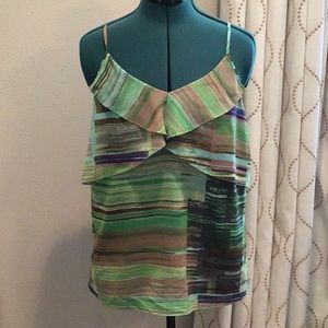 CAbi multi color cami blouse size S